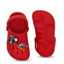 Yellow Bee Boys Airplane & Bike-Themed Printed Clogs image 2