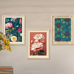 walllane Floral Wall Art With Frame Home Decor Wall Painting For Living Room Office Bedroom-picture-23
