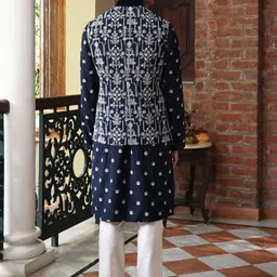 PATR Embroidered Woven Nehru Jackets image 2