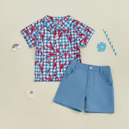 LULU & SKY Boys Printed Shirt with Shorts-picture-16