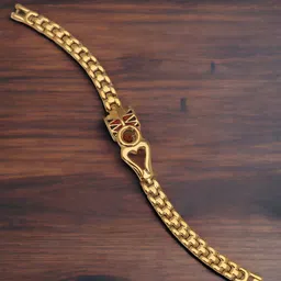 LAKSH Men Stainless Steel Gold-Plated Wraparound Bracelet image 3