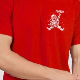 Greylongg Men Mandarin Collar Applique T-shirt image 2