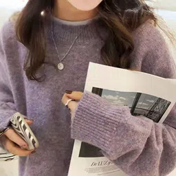 StyleCast Women Solid Long Sleeves Pullover image 2