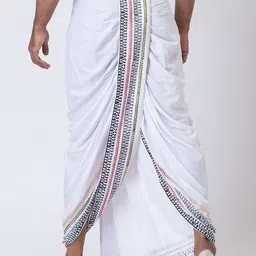 Nakshi Men Printed Pure Cotton Dhotis image 3