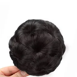 VIEWS Clip-In Straight Bun Hair Extension - Brown - 7 Inch image 2