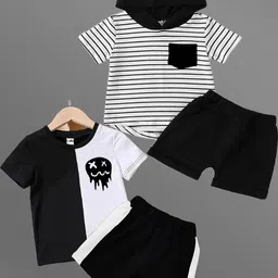 Lofn Unisex Kids Colourblocked T-shirt with Shorts-picture-19