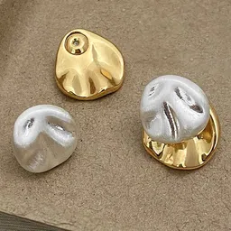 FIMBUL Rhodium-Plated Contemporary Studs image 3