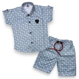 FLUEMART Boys Printed Shirt with Shorts-picture-38