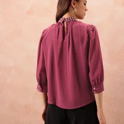 all about you Embellished High Neck Top image 5