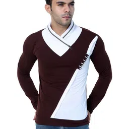Black Collection Men Colourblocked V-Neck T-shirt-picture-13