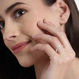 Ringzinnie Set Of 2 Silver Plated Crystal Studded Adjustable Couple Finger Rings image 3