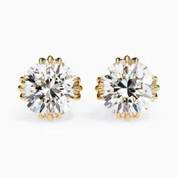 VALANOVA BIS Hallmark 14KT Yellow Gold Diamond Studded Earrings- 1.74 gm-picture-20