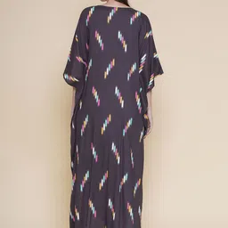 Mine4Nine Print Batwing Sleeve Maternity Fit & Flare Maxi Dress image 5
