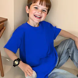 FOREVER FRIDAY Boys Solid Round Neck Short Sleeves T-shirt-picture-34