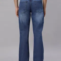 HJ HASASI Men Cotton Bootcut Mid-Rise Heavy Fade Jeans image 2