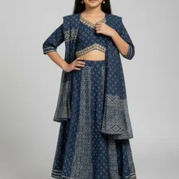 Biglilpeople Girls Printed Ready to Wear Lehenga & Blouse With Dupatta-image-15
