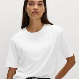 Marks & Spencer Women Embellished Pure Cotton T-shirt-picture-37