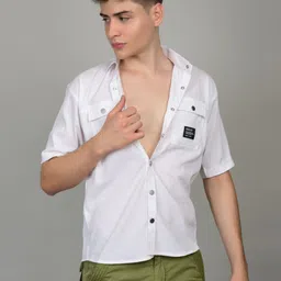 Heed Attentive Men Relaxed Fit Solid Spread Collar Casual Shirt image 2