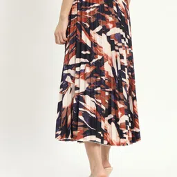 ZWERLON Women Abstract Printed  A-Line Skirt image 3