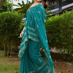 all about you Ethnic Motifs Embroidered Pure Georgette Designer Saree-picture-38