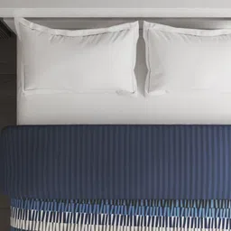 Home Centre Blue & White Geometric Printed Double Bed Comforter image 5