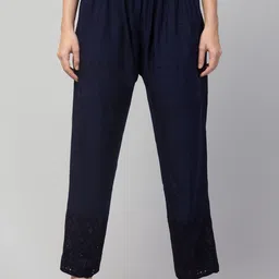 FAMBEE Women Flared Knitted Palazzos-image-55