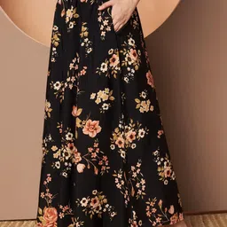 ZWERLON Floral Printed High Rise Flared Palazzo-picture-50