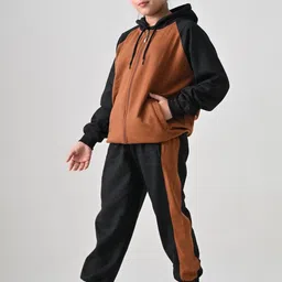 BAESD Girls Colourblocked Hooded Long Sleeves Tracksuit image 3