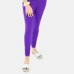 Tik Tok WEARS Girls Purple Churidar Length Leggings image 4