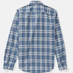 AMERICAN EAGLE OUTFITTERS Men Tartan Checked Spread Collar Pure Cotton Casual Shirt image 4