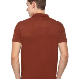 Colors and Blends Men Solid Polo Collar Cotton T-shirt image 3