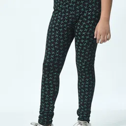 BAESD Girls Pure Cotton Printed Churidar-Length Leggings-picture-21