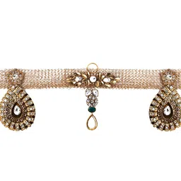 Aapno Rajasthan Gold Toned And White Artificial Beaded Ethnic Door Toran image 2