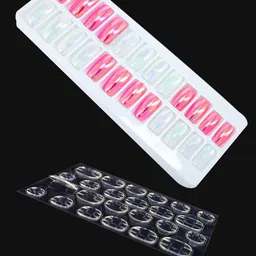 PRIVIU Set Of 24 Metallic Duochrome Stick-On Nails image 2