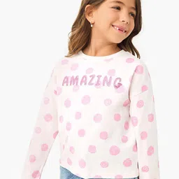 Juniors by Babyshop Infant Girls Printed Round Neck Cotton Regular Fit T-shirt-picture-14