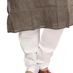 Exotic India Men Kurta Pajama Set with Printed Checks image 3
