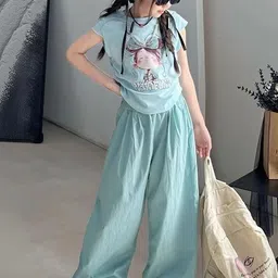 LULU & SKY Girls Printed T-shirt with Palazzos image 5