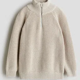 H&M Boys Ribbed Pullover Half-zip Jumper Sweaters-picture-28