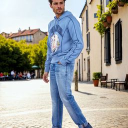 Celio Men Printed Hooded Sweatshirt-picture-43