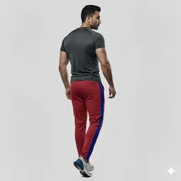unfld Men Solid Multicolor Track Pants image 2