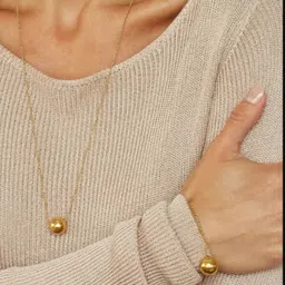 DIMPLERY Gold-Plated Orb Height Adjustable Necklace-picture-15