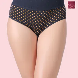 Lady Lyka Women Pack of 3 Geometric Printed Cotton Hipster Briefs-picture-12