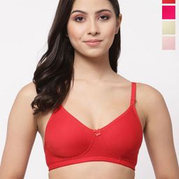 college girl College GirlWomen Pack Of 4 Non Padded T Shirt Bra-picture-18