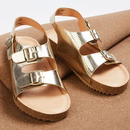 Fame Forever by Lifestyle Girls Embellished Open Toe Flats-picture-41