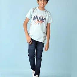 V-Mart Boys Typography Printed Round Neck Cotton T-shirt image 4