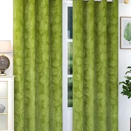 B' Decorlish Green Room Darkening Door Curtain image 5