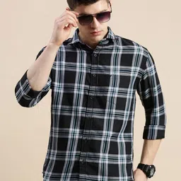 SHOWOFFFF Men Standard Slim Fit Checked Casual Shirt-picture-20