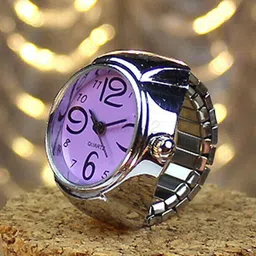 RHOSYN Silver-Plated Watch Finger Ring image 1