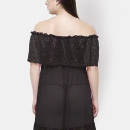 NOIRA Women Net Strapless Baby Doll image 3