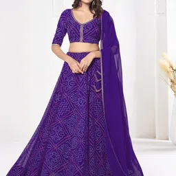 KALINI Printed Semi-Stitched Lehenga & Unstitched Blouse With Dupatta-picture-3